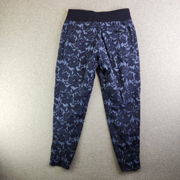 Athleta Pants Womens 6 Blue Floral Trekkie North Printed Jogger Ripstop Gorp - Picture 4 of 12